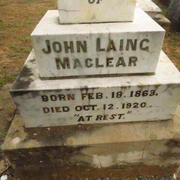 MACLEAR John Laing 1863-1920