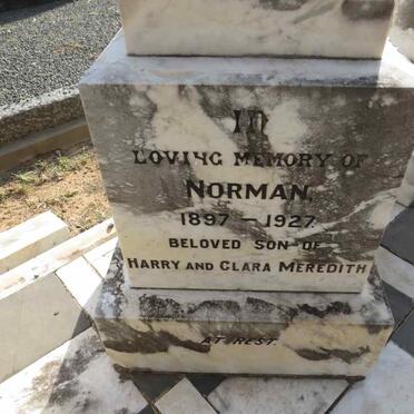 MEREDITH Harry 1864-1939 & Clara EVANS 1860-1942 :: MEREDITH Norman 1897-1927 :: KINGWILL Maude Soley MEREDITH -1944_2