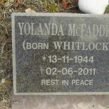 MCFADDEN Yolanda nee WHITLOCK 1944-2011