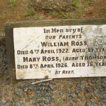 ROSS William -1922 & Mary THOMSON -1926