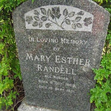 RANDELL Mary Esther nee ROSSER 1869-1951