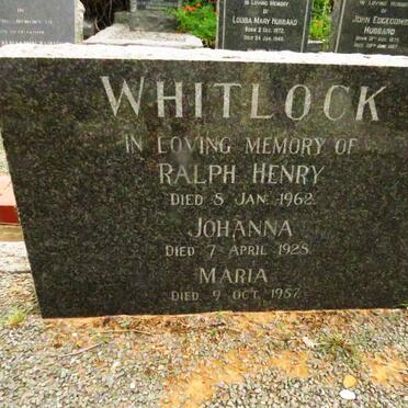 WHITLOCK Ralph Henry -1962 :: WHITLOCK Johanna -1928 :: WHITLOCK Maria 1957 