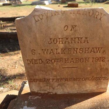 WALKENSHAW Johanna S. -1912