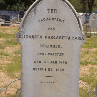 BRUMMER Elizabeth Margaritha Maria nee VORSTER 1840-1904
