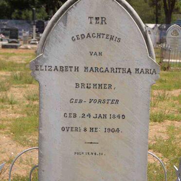 BRUMMER Elizabeth Margaritha Maria nee VORSTER 1840-1904