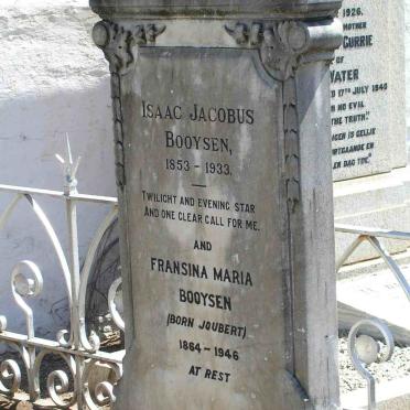BOOYSEN Isaac Jacobus 1853-1933 &amp; Fransina Maria JOUBERT 1884-1946