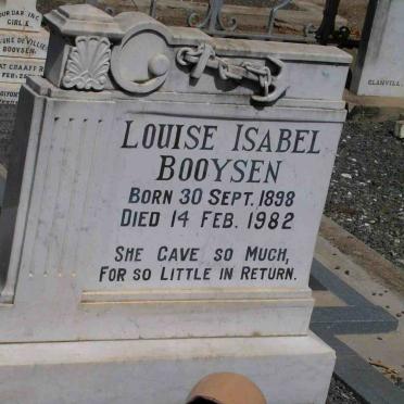 BOOYSEN Louise Isabel 1898-1982