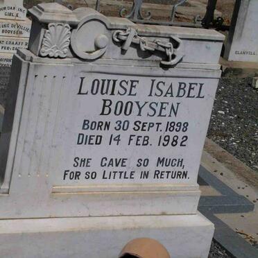 BOOYSEN Louise Isabel 1898-1982