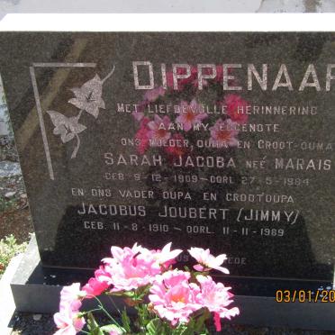 DIPPENAAR Jacobus Joubert 1910-1989 &amp; Sarah Jacoba MARAIS 1909-1984