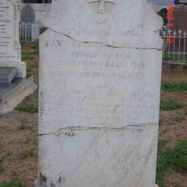 GROBBELAAR Martha Etrista nee V.D. BERG 1845-1881
