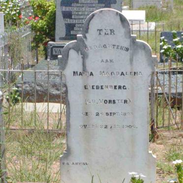 LIEBENBERG Maria Magdalena nee VORSTER 1843-1906