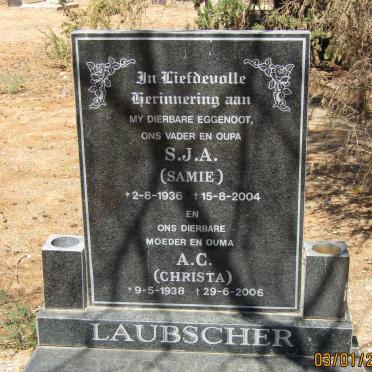 LAUBSCHER S.J.A. 1936-2004 &amp; A.C. 1938-2006