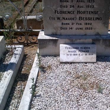 PIENAAR Ferdinand Hendrik Naude 1920-1934