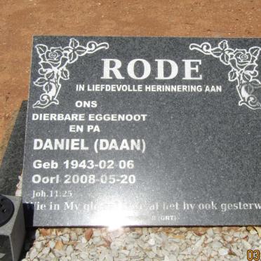 RODE Daniel 1943-2008
