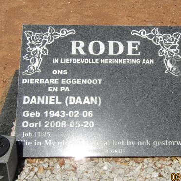 RODE Daniel 1943-2008