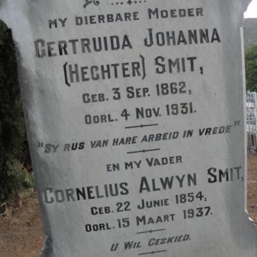 SMIT Cornelius Alwyn 1854-1937 &amp; Gertruida Johanna HECHTER 1862-1931