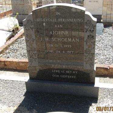 SCHOEMAN J.H. 1895-1977