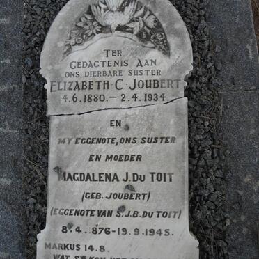 TOIT Magdalena J., du nee JOUBERT 1876-1945 :: JOUBERT Elizabeth C. 1880-1934
