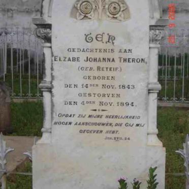 THERON Elzabe Johanna nee RETIEF 1843-1894