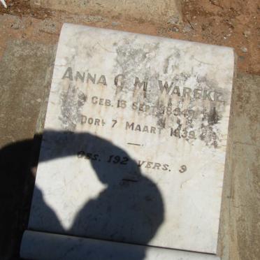 WAREKE Anna C.M. 1854-1939