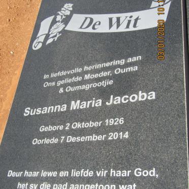WIT Susanna Maria Jacoba, de 1926-2014
