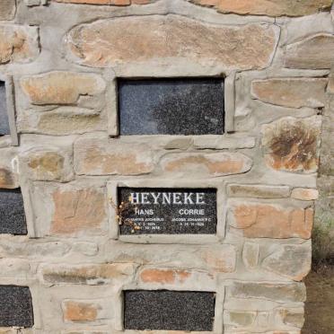 HEYNEKE Hans Johannes Jochemus 1929-2018 &amp; Corrie Jacoba Johanna 1929-
