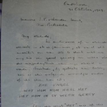2. Brief van C.J. Langenhoven oor inskripsie op grafsteen