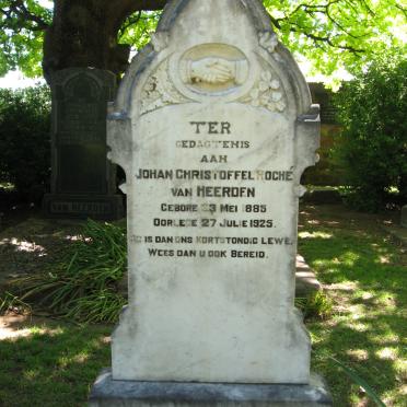 HEERDEN Johan Christoffel Roche, van 1885-1925