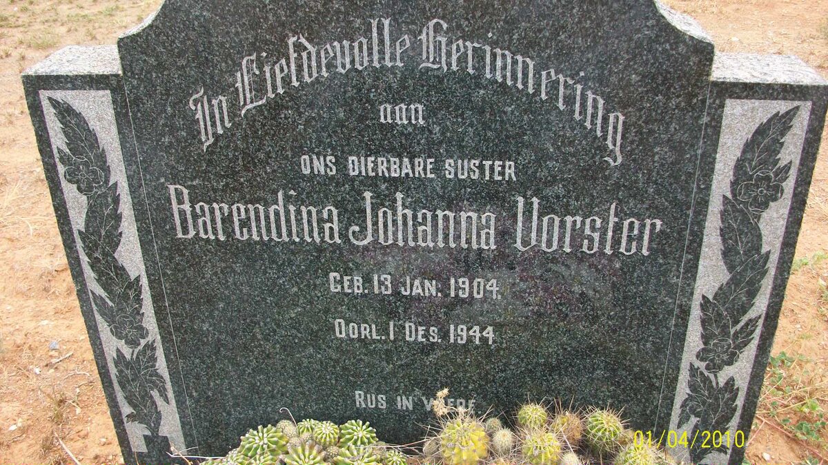 VORSTER Barendina Johanna 1904-1944