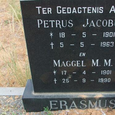 ERASMUS Petrus Jacobus 1901-1963 &amp; Maggel M.M. 1901-1990