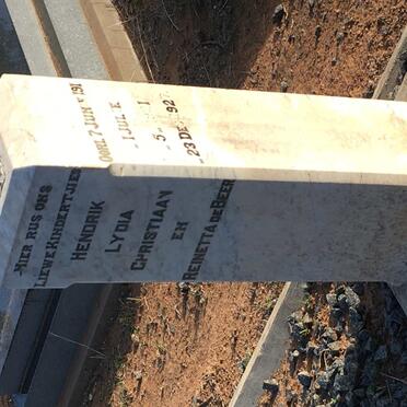 BEER Lydia, de 1908-19?? :: DE BEER Hendrik 1911-191? :: DE BEER Christiaan 191?-191? :: DE BEER Reinetta 1926-1927