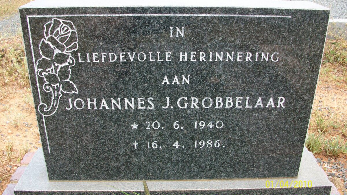 GROBBELAAR Johannes J. 1940-1986