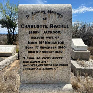 MCNAUGHTON Charlotte Rachel nee JACKSON 1840-1930