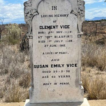 VICE Clement 1865-1928 & Susan Emily -1932