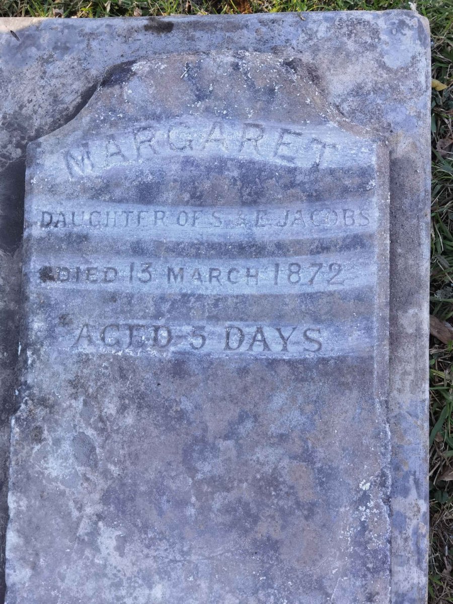 JACOBS Margaret 1872-1872