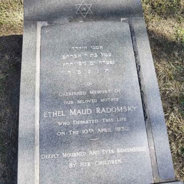 RADOMSKY Ethel Maud -1930