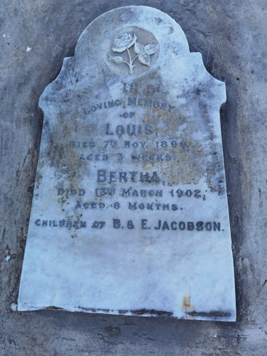 JACOBSON Louis 1899-1899 :: JACOBSON Bertha 1902-1902