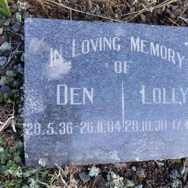 ? Den 1936-1984 &amp; Lolly 1930-1985