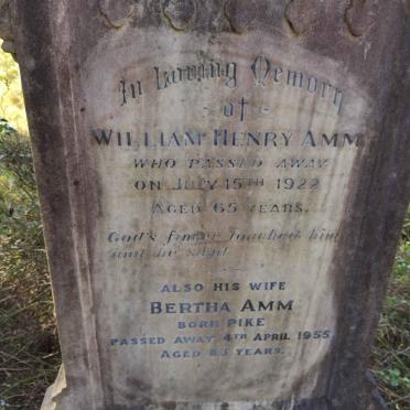 AMM William Henry -1922 &amp; Bertha PIKE -1955