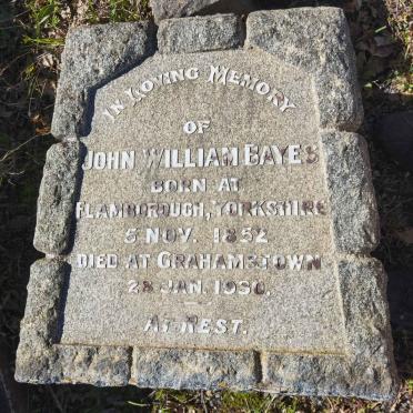 BAYES John William 1852-1930