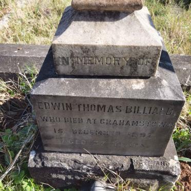 BILLIALD Edwin Thomas -1892