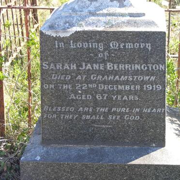 BERRINGTON Sarah Jane -1919 