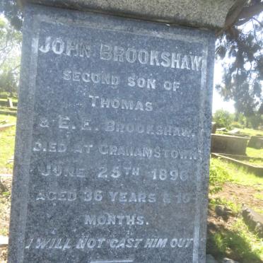 BROOKSHAW John -1890