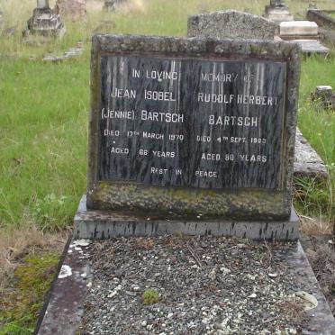 BARTSCH Rudolf Herbert -1983 &amp; Jean Isobel -1970