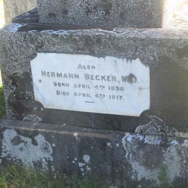 BECKER Daniel Oliver -1883 :: BECKER Albert John -189? :: BECKER  Arthur James -189? :: BECKER Hermann 1838-1917 _2