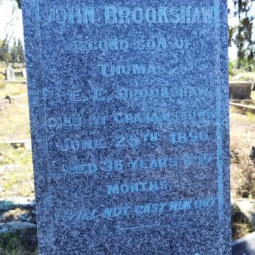 BROOKSHAW John -1890