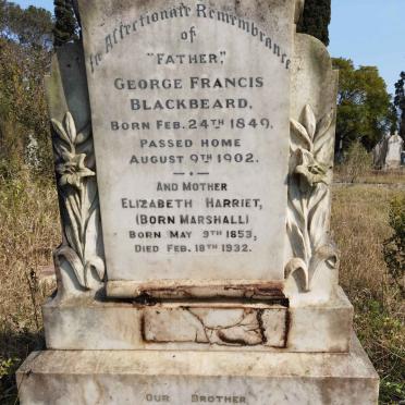 BLACKBEARD George Francis 1849-1902 &amp; Elizabeth Harriet MARSHALL 1853-1932 :: BLACKBEARD Henry George Roland 1884-1955