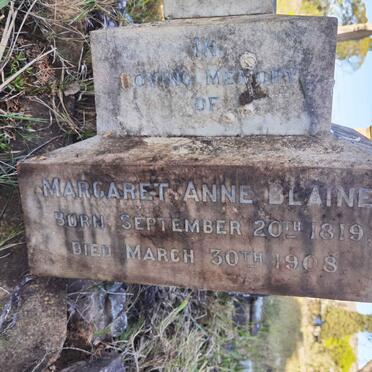 BLAINE Margaret Anne 1819-1908