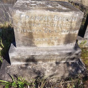 BROWN Francis -1890