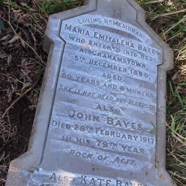 BAYES Maria Emmalena -1898 :: BAYES John -1917 :: BAYES Kate -1920
